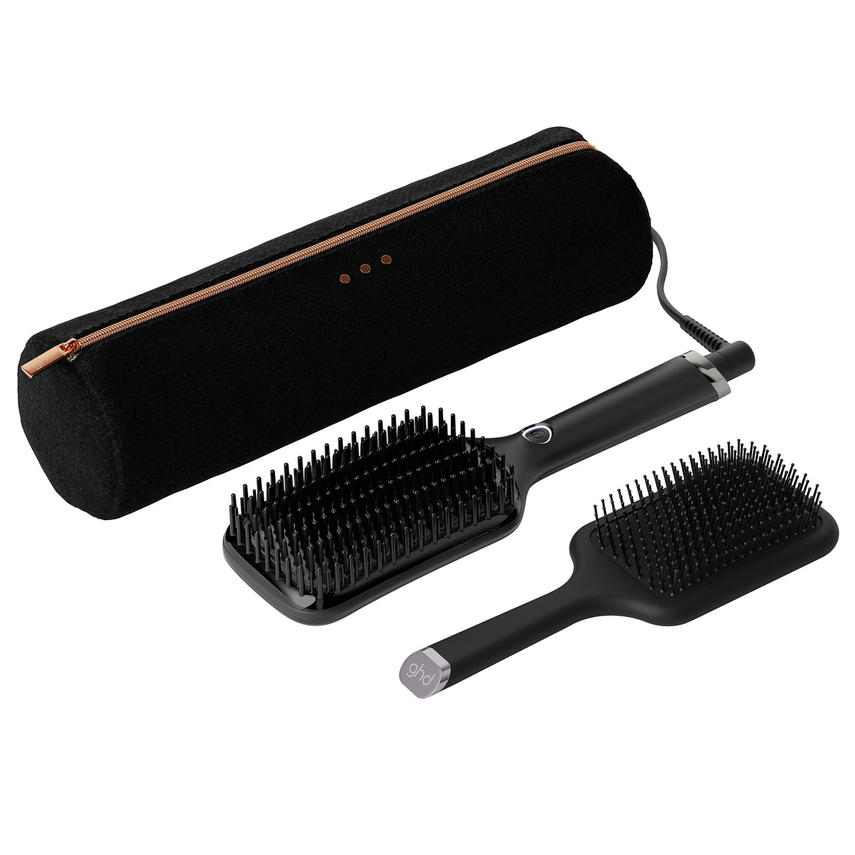 ghd glide + max hot brush festive gift set in black