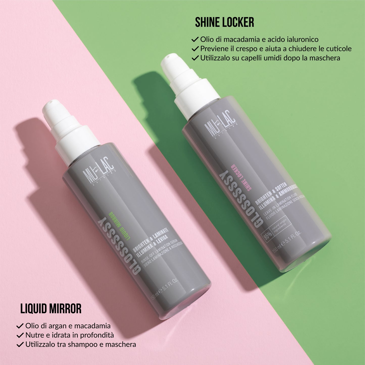 Mulac GLOSSSSSY LIQUID MIRROR Siero Laminazione a Risciacquo