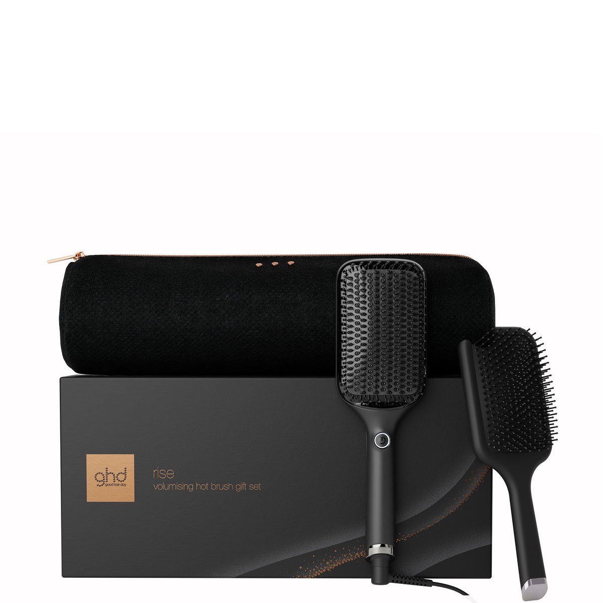 ghd glide + max hot brush festive gift set in black