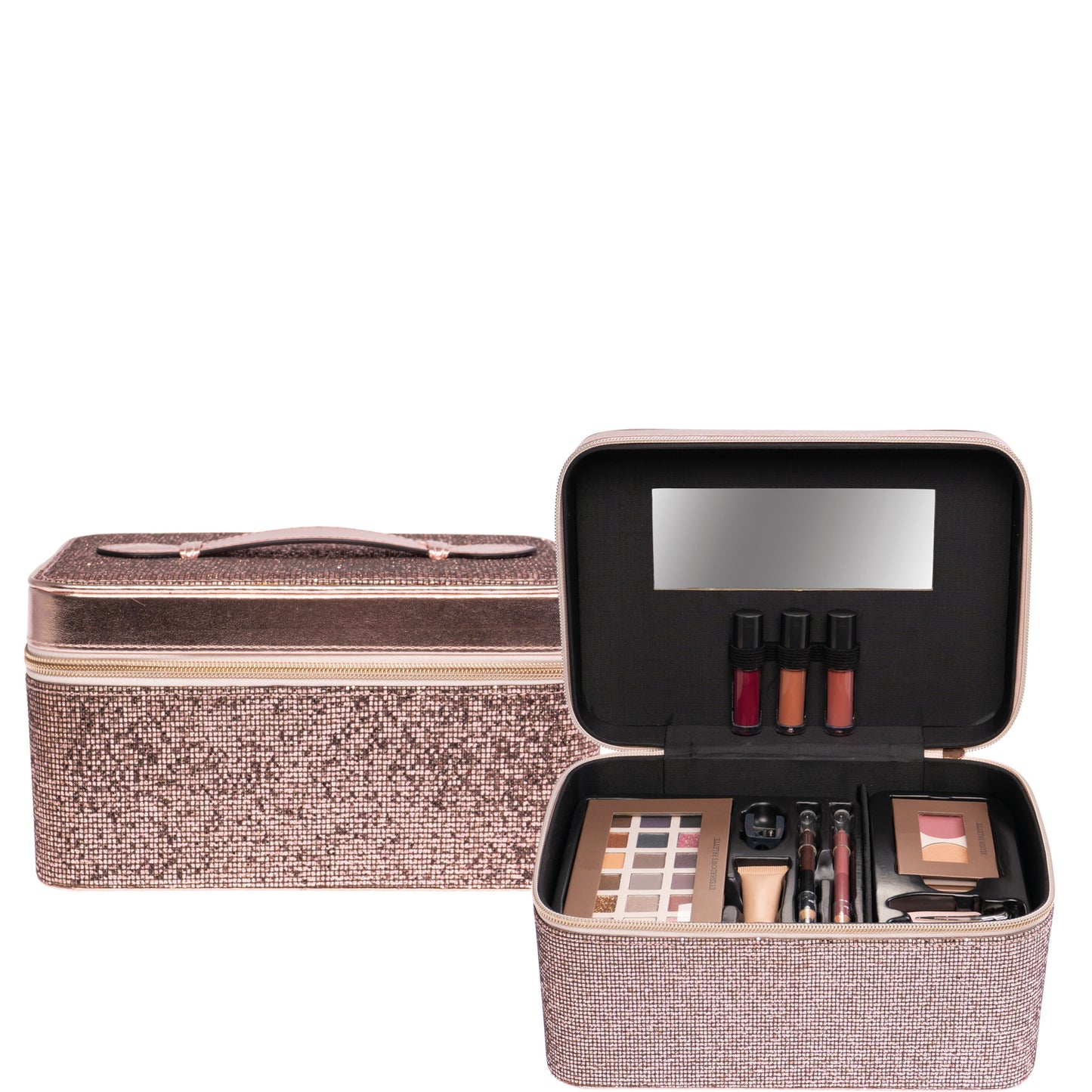 Naima Cosmetic Case Make-up Rose Glitter M