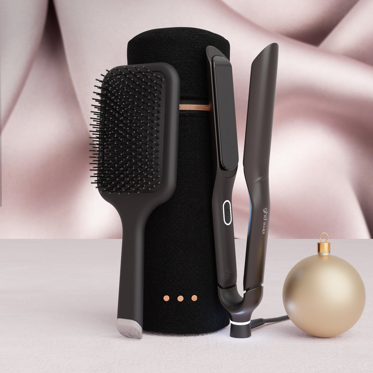 ghd sculpt interactive hair straightener gift set in black