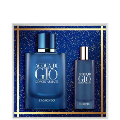 Acqua Di Gio' Pour Homme Profondo Cofanetto 75 ML Eau de Parfum + 15 ML Eau de Parfum