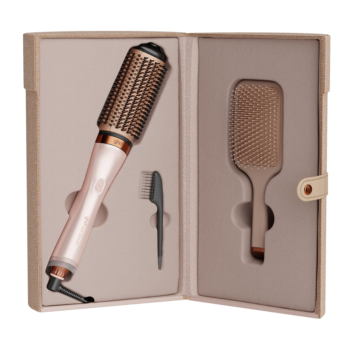 ghd duet blowdry hair dryer brush festive gift set in cashmere collection